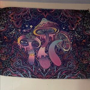 Psychedelic Mushroom Tapestry - Multicolor